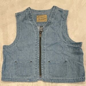 Vintage 90s Liz Claiborne Denim Vest Large